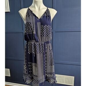 Collective Concepts Navy Heart and Polkadot Print Sundress sz Small